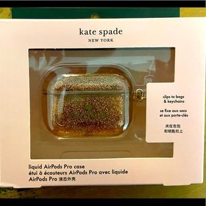 Kate Spade Silver Glitter Liquid AirPod Pro Case